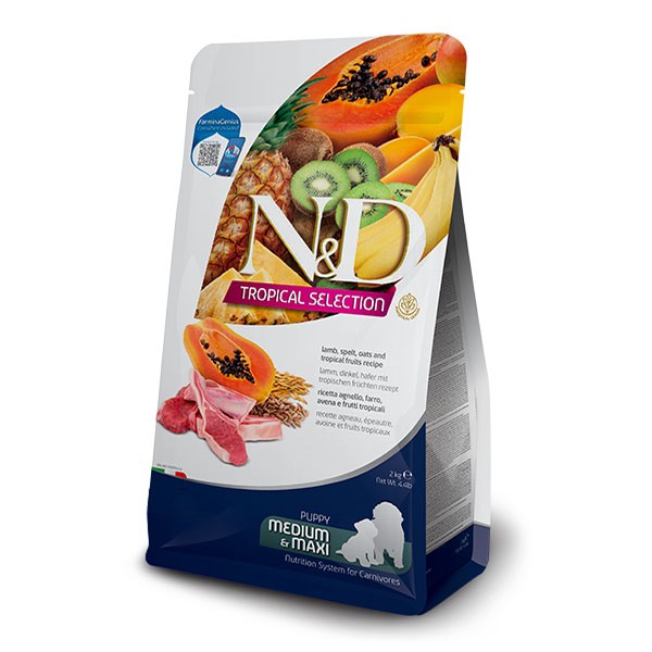 ND Tropical Selection Kuzu Etli Orta ve Büyük Irk Yavru Köpek Maması 10Kg