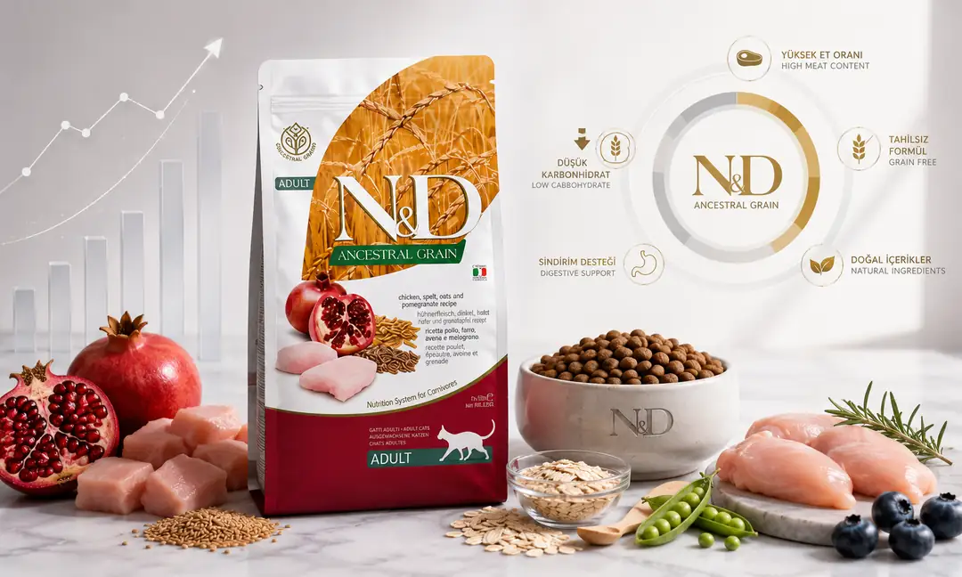 Tahılsız formüllerden özel diyetlere kadar, N&D, Hill’s, Pro Plan ve Royal Canin’in farklı beslenme ihtiyaçlarına yönelik öne çıkan fonksiyonel kedi mamaları.