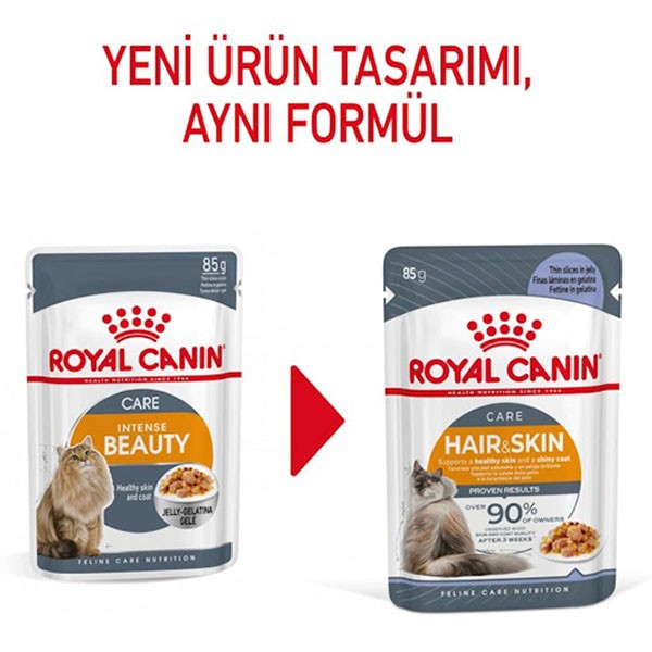 Royal Canin Care Hair&Skin Sağlıklı Tüyler İçin Yaş Kedi Maması 85gr