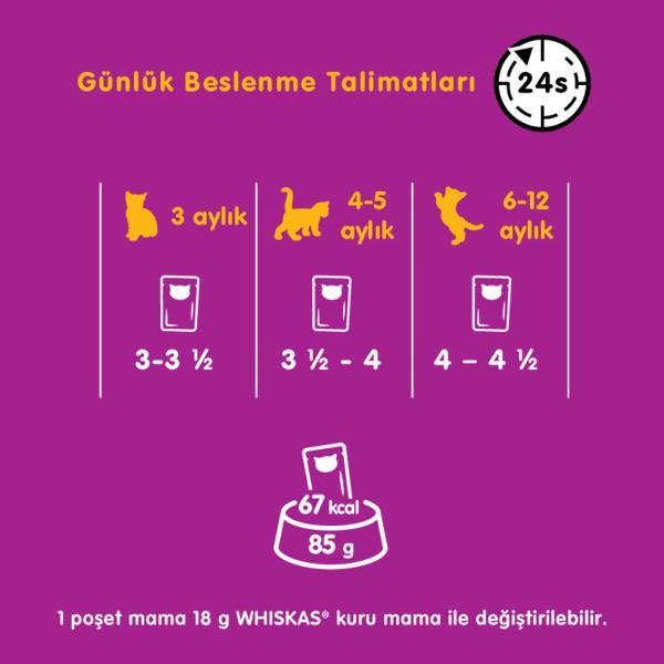 Whiskas Pouch Sığır Etli Yetişkin Kedi Konservesi 85 Gr