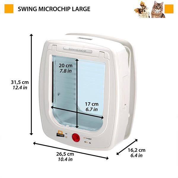 Ferplast Swing Microchip Large Marrone Mikroçipli Brown Kedi Kapısı 