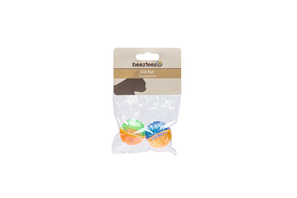 Beeztees Kedi Oyuncağı, Sesli Top, 2 Adet, 4cm