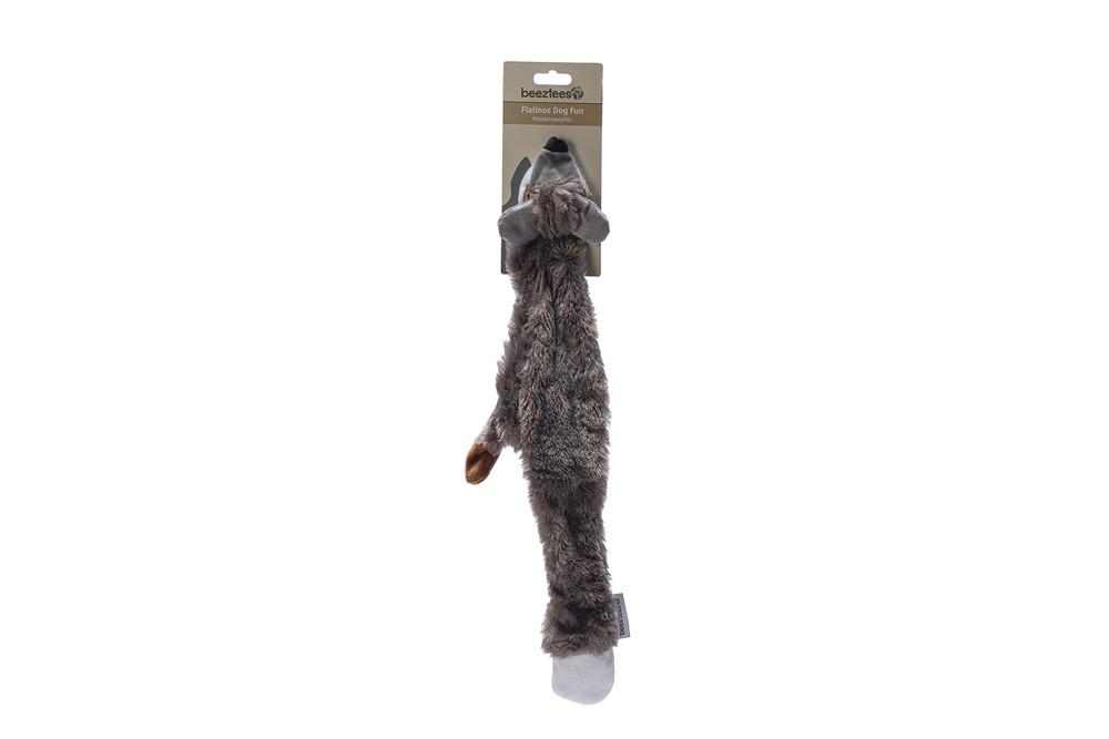 Beeztees Köpek Oyuncağı, Sesli, Tilki, Peluş, Gri, 52x15x2,5cm
