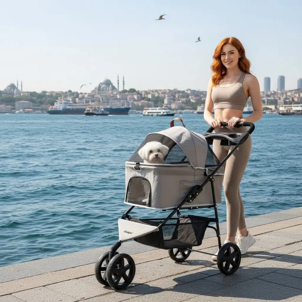 Zampa Venus Kedi Köpek Puseti Gri 35x75x96cm 25Kg