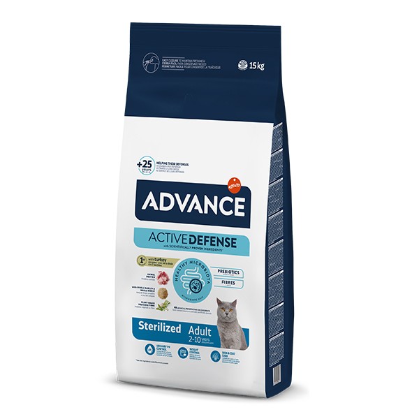 Advance Sterilized Hindili Kısırlaştırılmış Yetişkin Kedi Maması Paketten Bölme 1 Kg