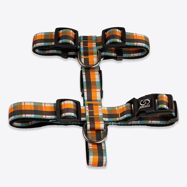 Occo Amber Gingham H-Harness Köpek Göğüs Tasması Small