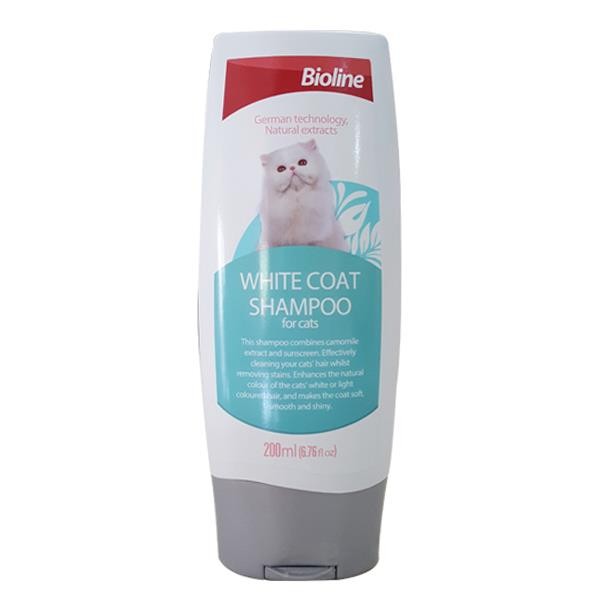 Bioline Beyaz Tüylü Kediler İçin Kedi Şampuanı 200 ml
