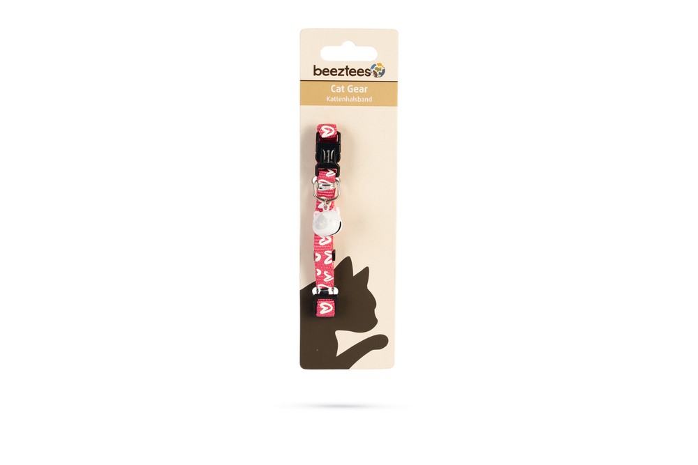 Beeztees Kedi Boyun Tasması, Zilli, Pembe, 20-30cm