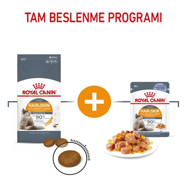 Royal Canin Care Hair&Skin Sağlıklı Tüyler İçin Yaş Kedi Maması 85gr