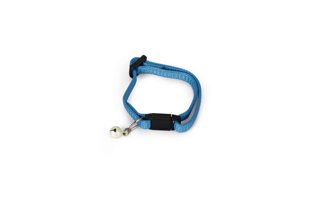 Beeztees Yavru Kedi Boyun Tasması, Zilli, Mavi, 15-22cm