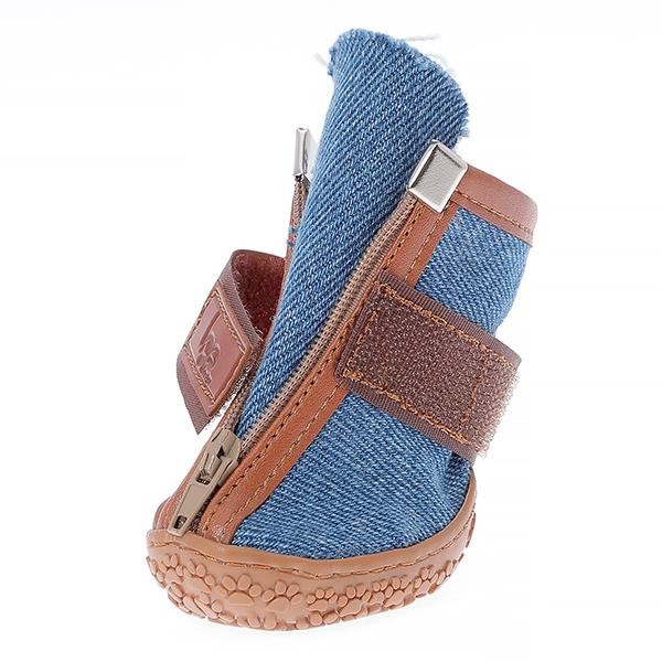 Be Design Fermuarlı Taba Dark Denim Köpek Ayakkabısı No 1