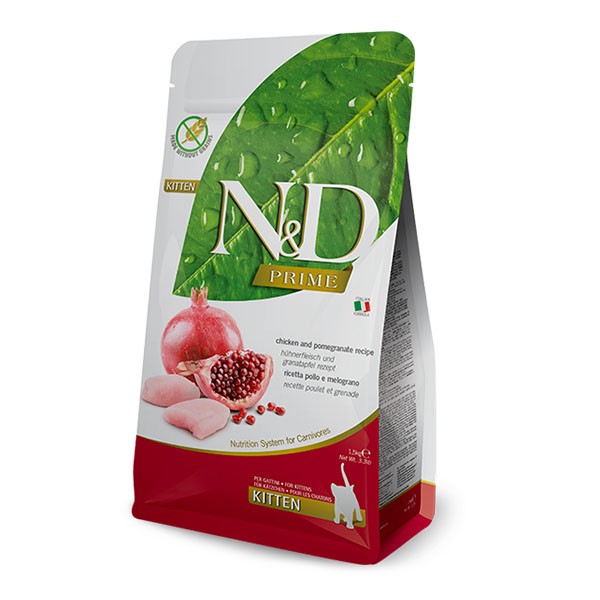 ND Tahılsız Tavuk Etli ve Narlı Yavru Kedi Maması Paketten Bölme 1 Kg
