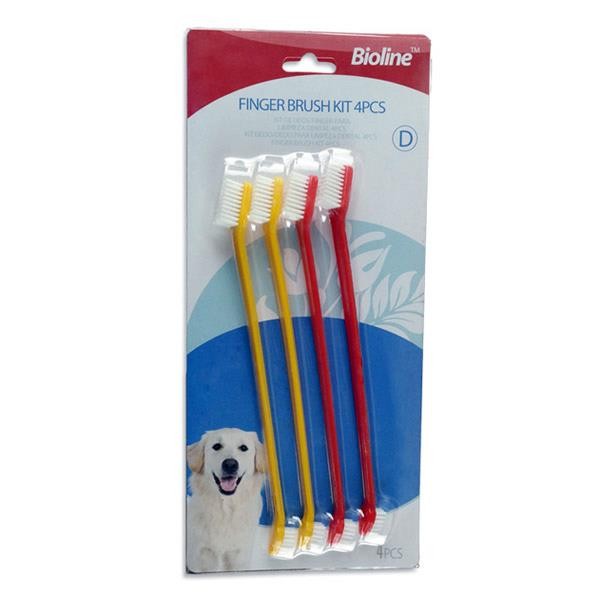 Bioline Köpek Diş Fırçası 4'lü