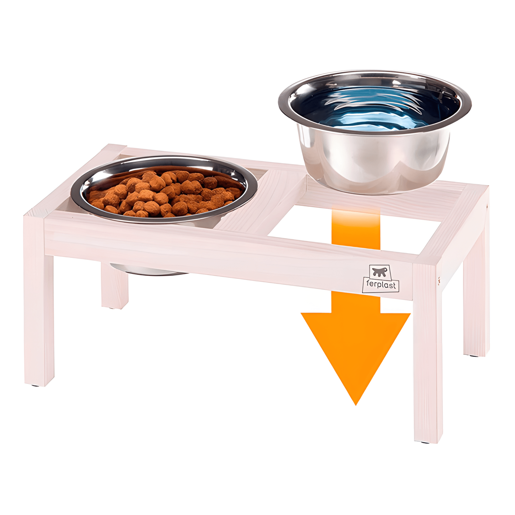 Ferplast Desco Wood 07 Standlı Mama ve Su Kabı Seti