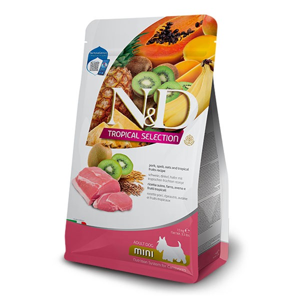 ND Tropical Selection Domuz Etli Mini Irk Yetişkin Köpek Maması 5Kg