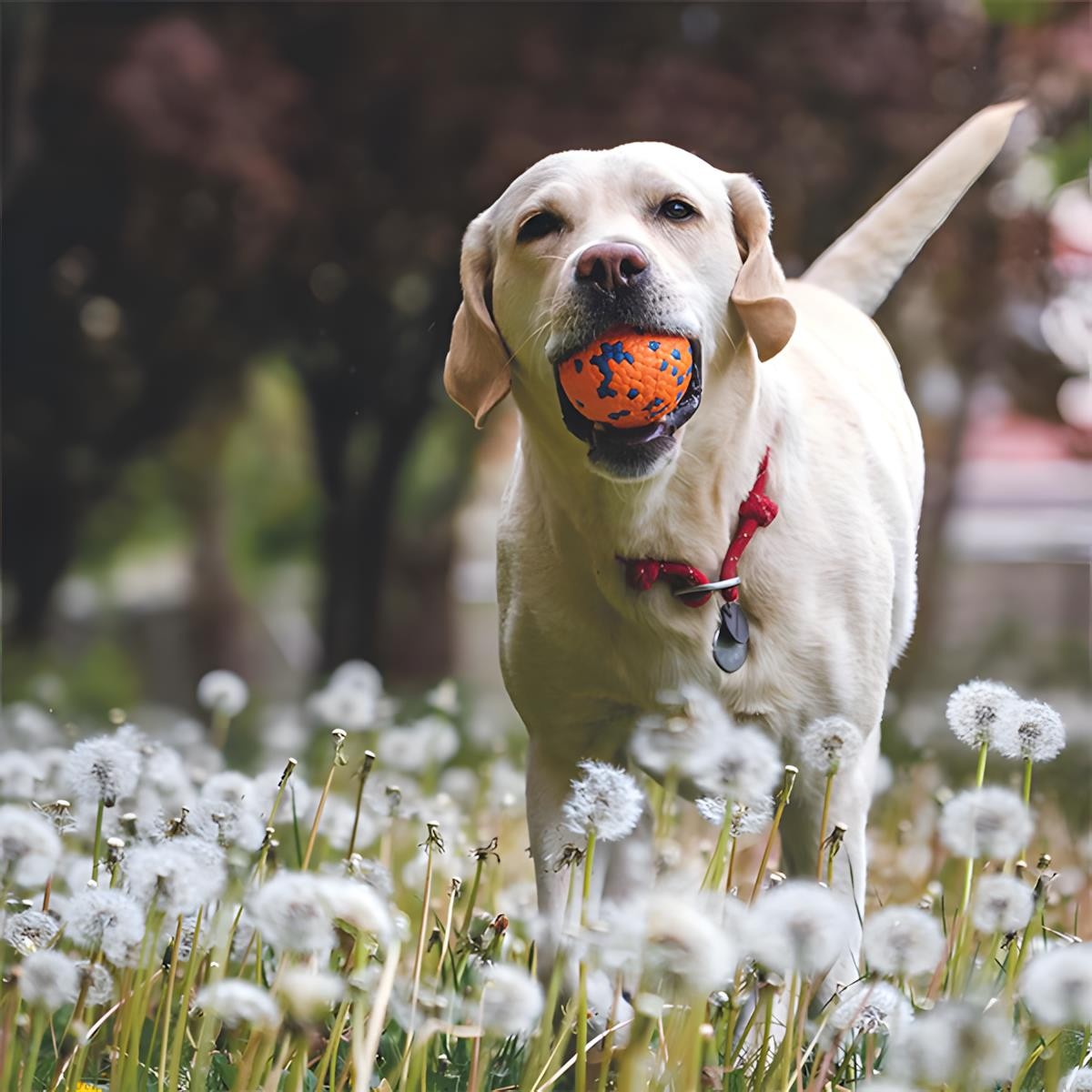 M-Pets Bloom Ball Oyun Topu Parçalanmaz Turuncu Mavi