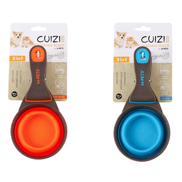 M-Pets Cuizi 3in1 Fonksiyonel Mama Ölçü Kabı 237ml Turuncu