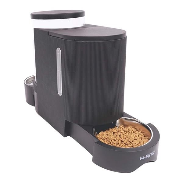 M-Pets Duplo Hazneli Kedi Köpek Mama ve Su Kabı Siyah 6Lt 2,65Kg