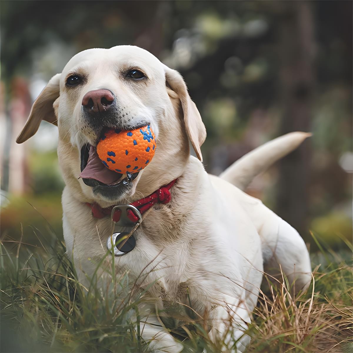 M-Pets Bloom Ball Oyun Topu Parçalanmaz Turuncu Mavi