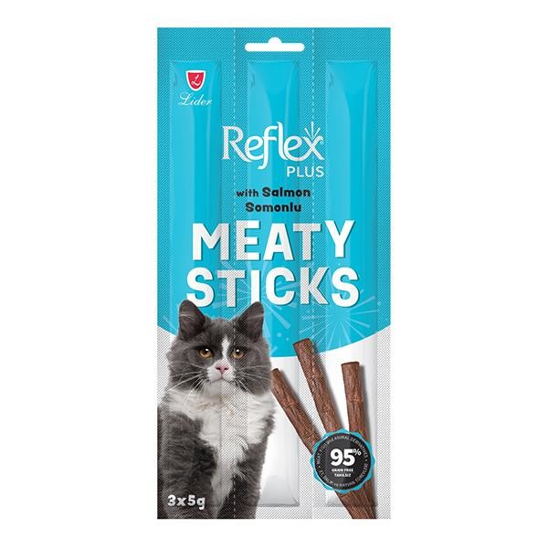 Reflex Plus Somonlu Tahılsız Kedi Ödülü Çubuğu 15gr 3lü Paket