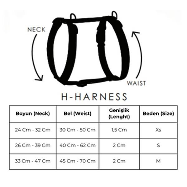 Occo Tangerian Wall H-Harness Köpek Göğüs Tasması XSmall