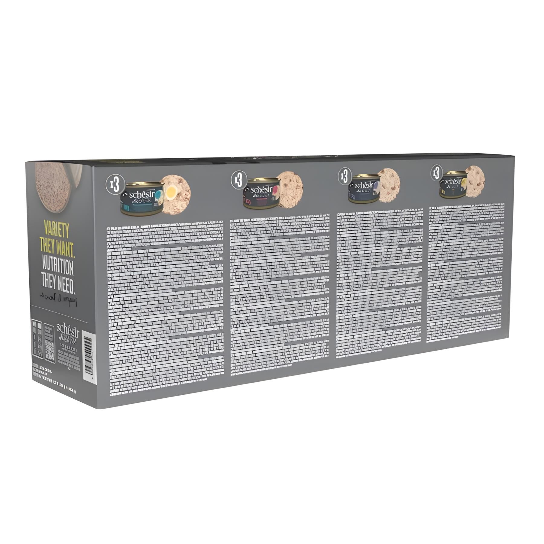 Schesir After Dark Pate Et Suyunda Karışık Lezzetler Yetişkin Kedi Konservesi 12x80gr
