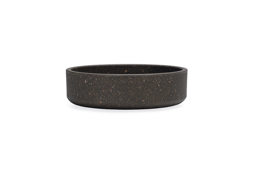 Beeztees DBL Kedi Mama Su Kabı, Bambu, Antrasit 12cm, 250ml