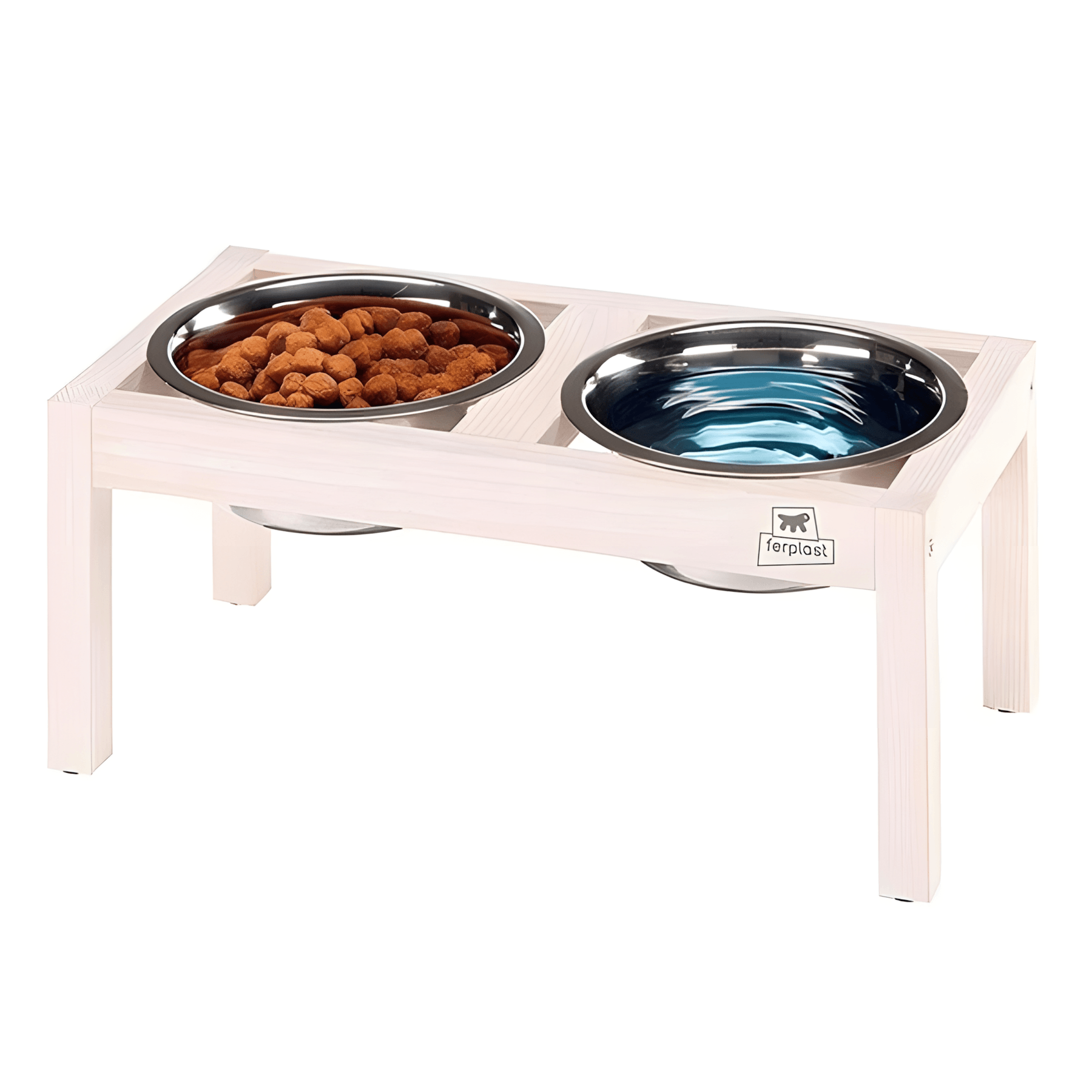 Ferplast Desco Wood 07 Standlı Mama ve Su Kabı Seti