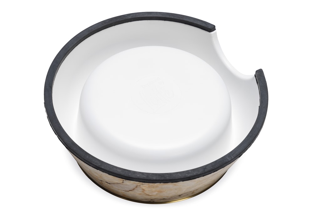 Beeztees DBL Köpek Mama Su Kabı, Mat Altın Rengi Paslanmaz Çelik, Bej Mermer Görünümlü, 14cm, 160ml