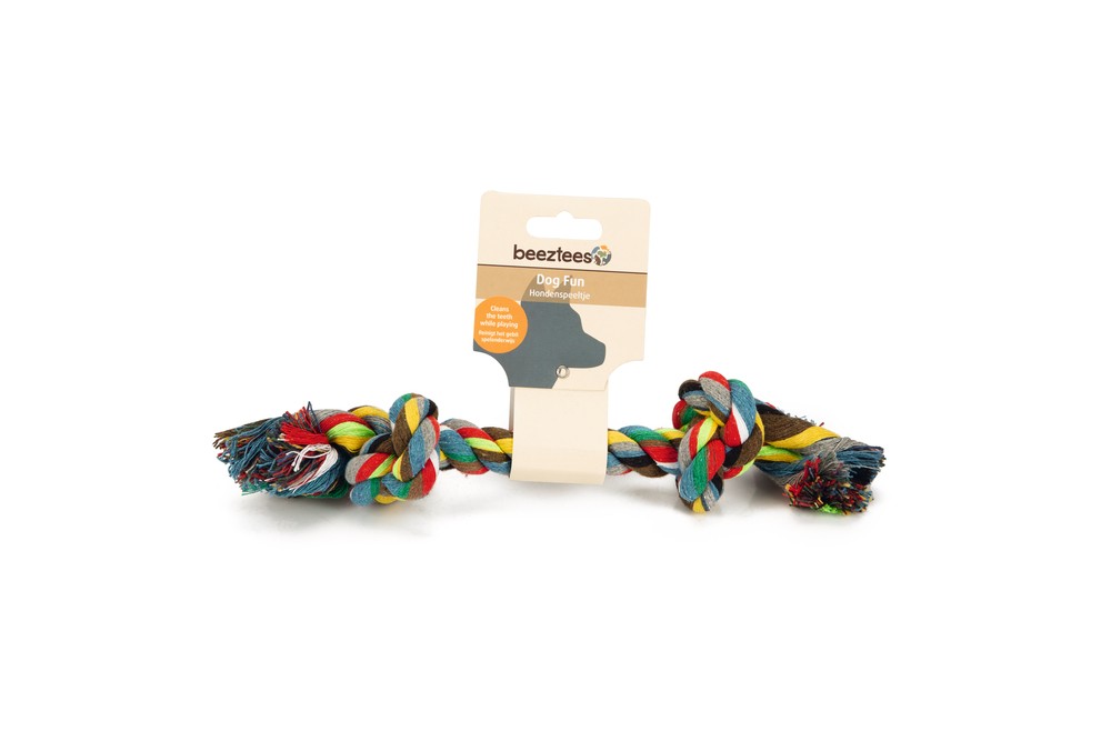 Beeztees Köpek Oyuncağı, Çift Düğümlü Diş İpi, Pamuk İplerden, 28x7x7cm, 125gr