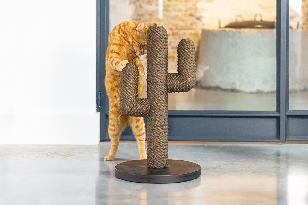 Beeztees DBL Kedi Tırmalama, Boz Siyah, 35x35x60cm