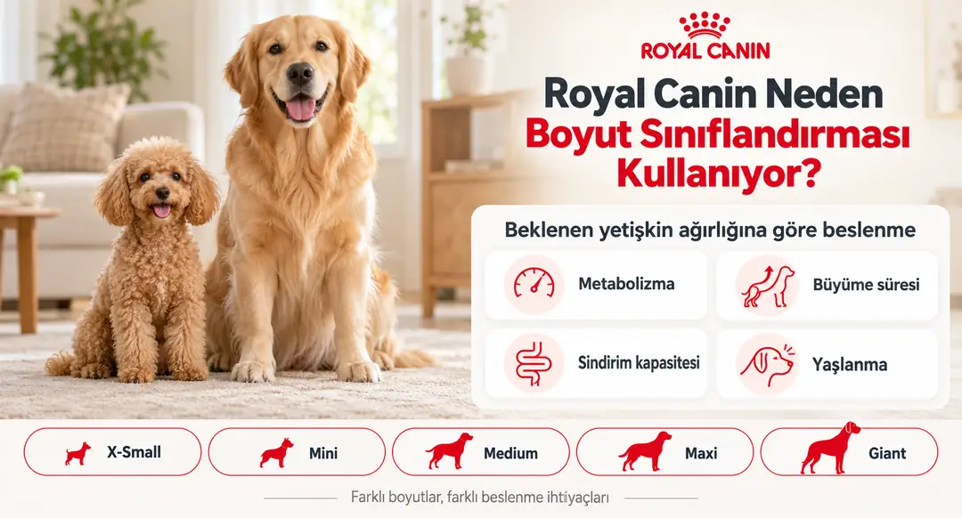 Farklı boyutlardaki köpeklerin fizyolojik ihtiyaçları çok farklıdır. Küçük ırklar kilo başına daha yüksek enerjiye, büyük ırklar ise iskelet gelişimi için özel beslenmeye ihtiyaç duya