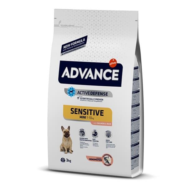 Advance Mini Sensitive Somonlu Küçük Irk Köpek Maması 3 Kg