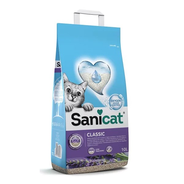 Sanicat Classic Lavantalı Oksijen Kontrollü Ultra Emici Kedi Kumu 10 Lt