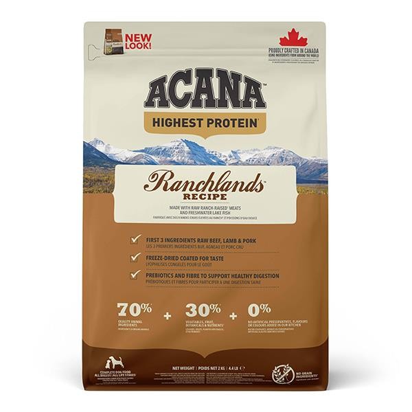 Acana Ranchlands Sığır Etli Tahılsız Yetişkin Köpek Maması 2Kg