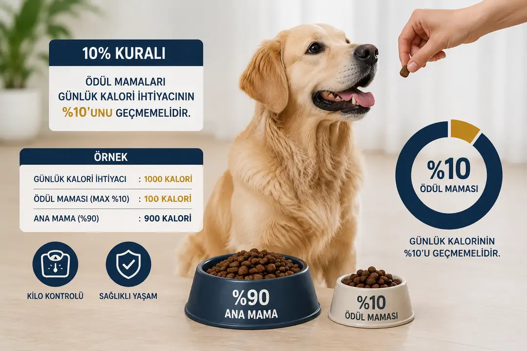 Ödül mamaları, köpeğinizin günlük beslenmesinin bir parçasıdır. Bu nedenle miktar konusunda dikkatli olmak gerekir.