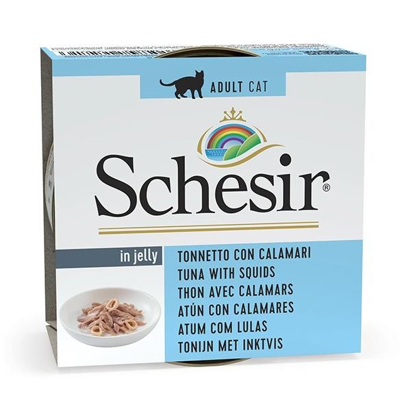 Schesir Ton Balıklı ve Kalamarlı Kedi Konservesi 85gr