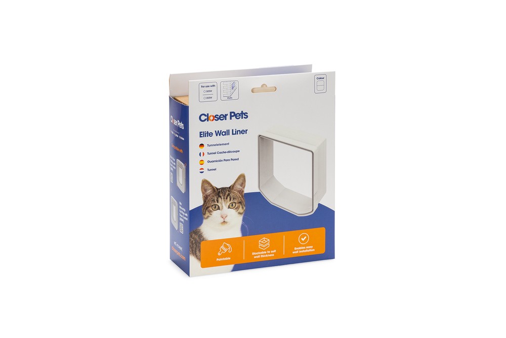 Beeztees CatMate 410563 Kedi Kapısı, Cam veya Kapı için, Genişletme Tüneli 19x16,5x6,5cm