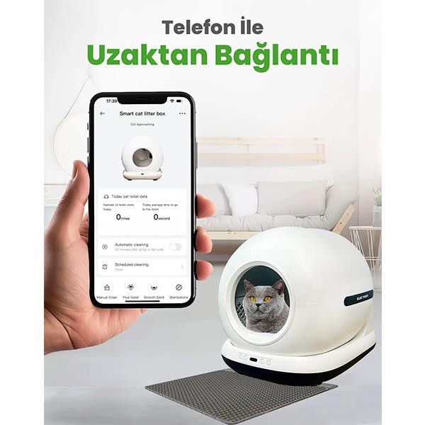 Electron CB001 Otomatik Akıllı Kedi Tuvaleti