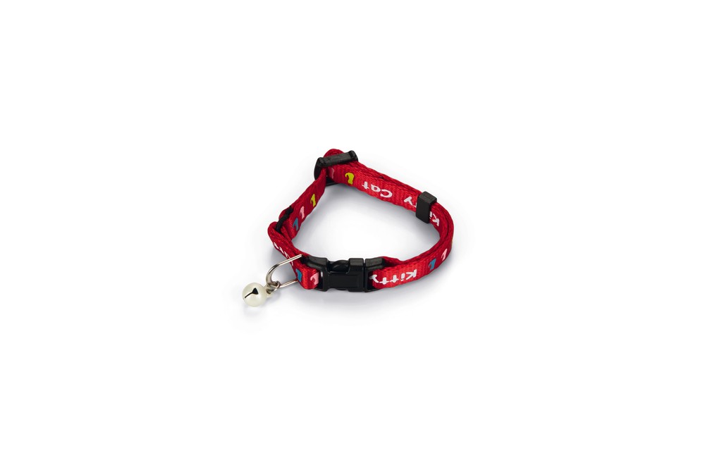Beeztees Yavru Kedi Boyun Tasması, Zilli, Kırmızı, 17,5-23cm