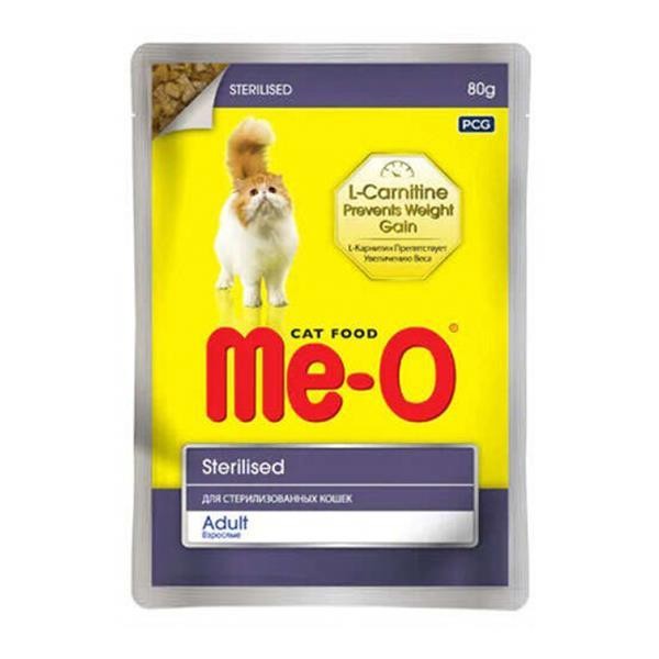 Me-O Pouch Tavuklu Kısırlaştırılmış Kedi Maması 80gr 12li