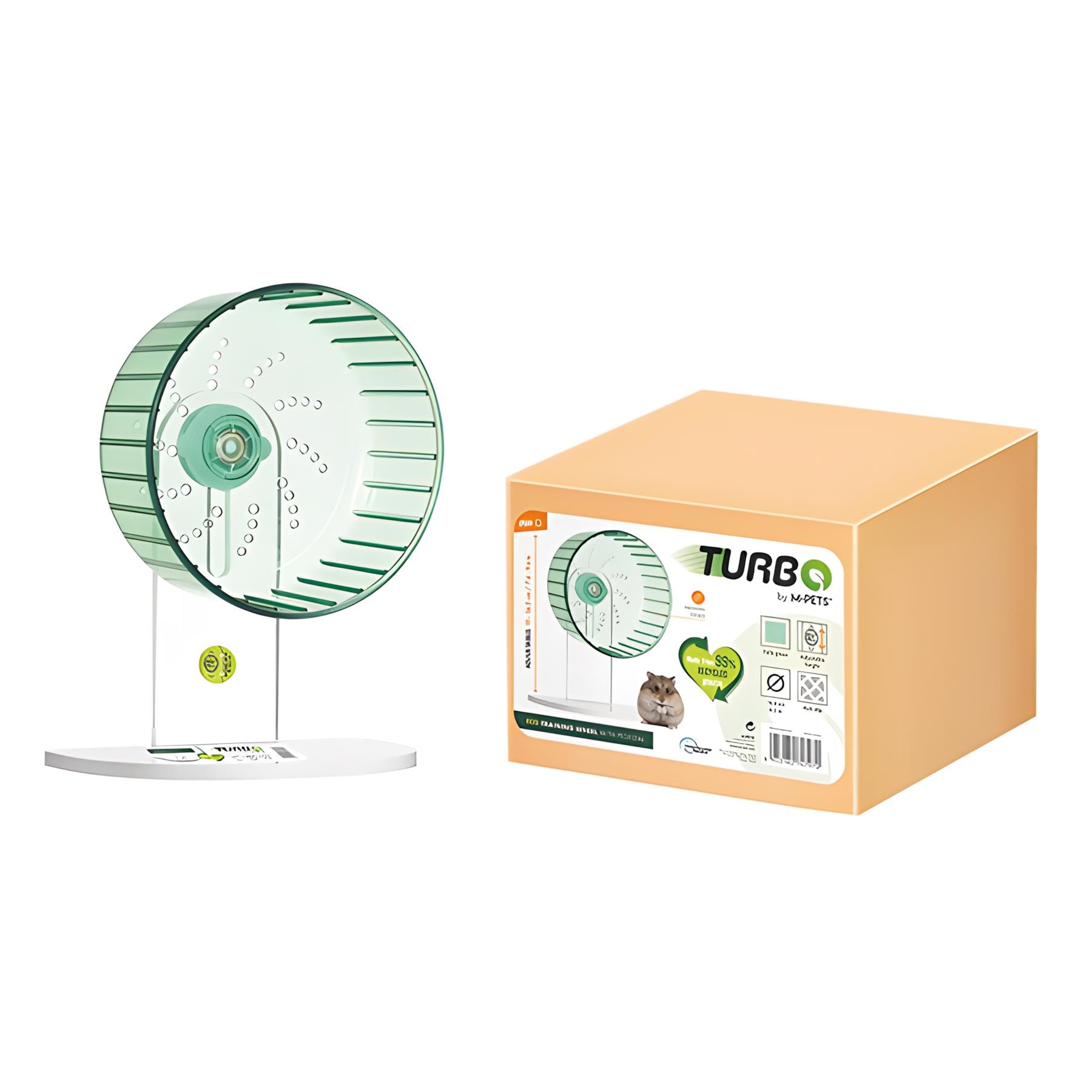 M-Pets Turbo Training Hamster Çarkı Yeşil
