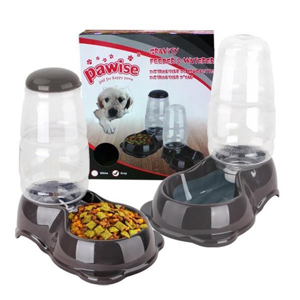 Pawise Gravity Hazneli Kedi Köpek Mama ve Su Kabı Takım (2 Ürün)