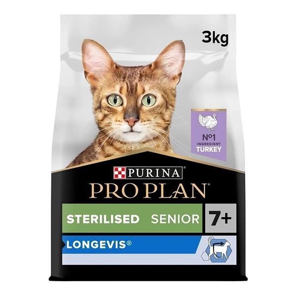 Pro Plan Senior 7+ Hindili Kısırlaştırılmış Yaşlı Kedi Maması 3Kg