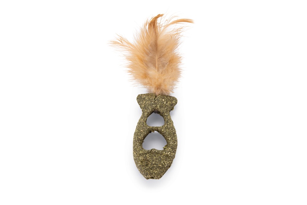 Beeztees Kedi Oyuncağı, Kediotu Balık, Tüylü, 12x3,5cm