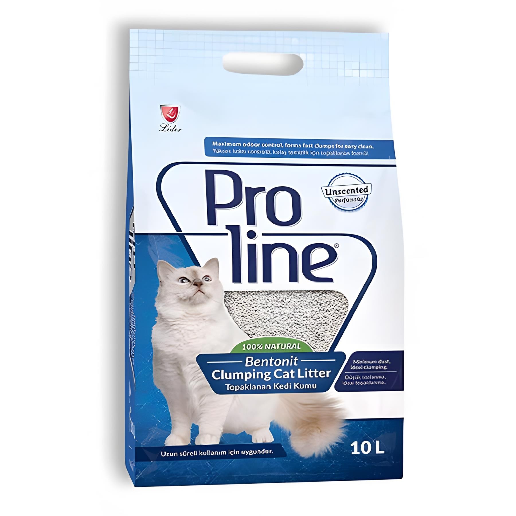 Proline Bentonit Kokusuz İnce Taneli Topaklanan Kedi Kumu 10 Lt