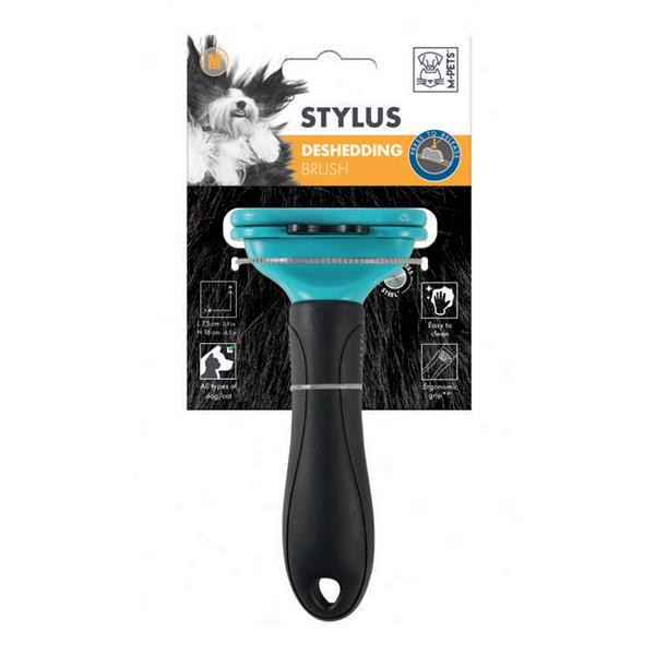 M-Pets Stylus Furminatör Basmalı Kedi Köpek Tarağı Medium