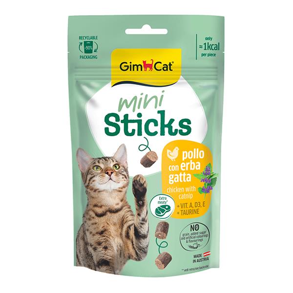 Gimcat Mini Sticks Tavuklu ve Catnipli Kedi Ödül Maması 50gr