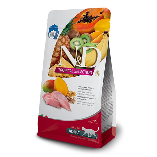 ND Tropical Selection Tavuklu Yetişkin Kedi Maması 4+1 Kg