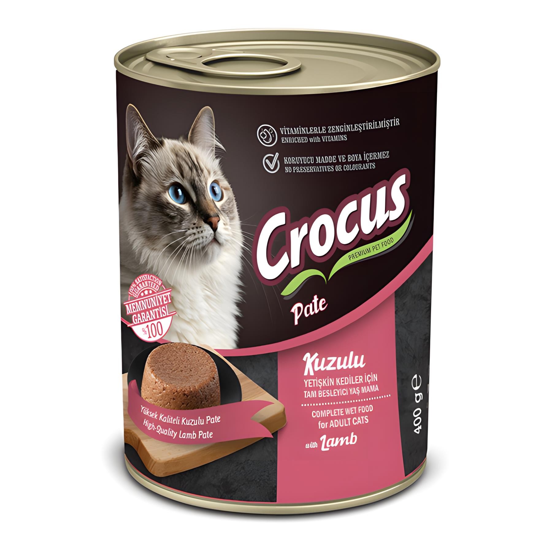 Crocus Kuzulu Ezme Yetişkin Konserve Kedi Maması  400gr